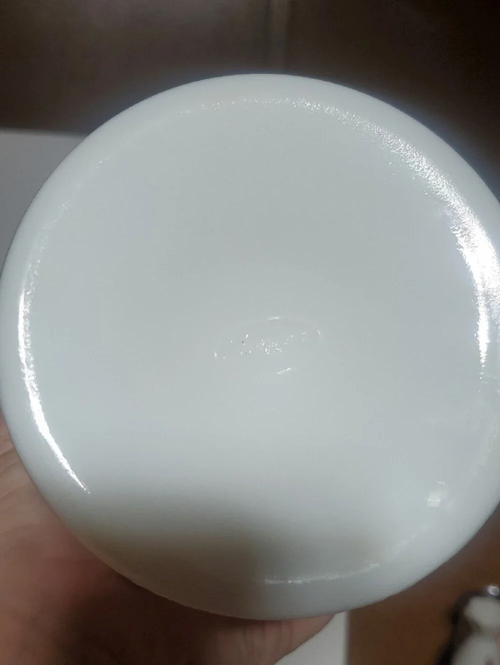 Vtg Fenton Hobnail Milk Glass Large Swung Vase